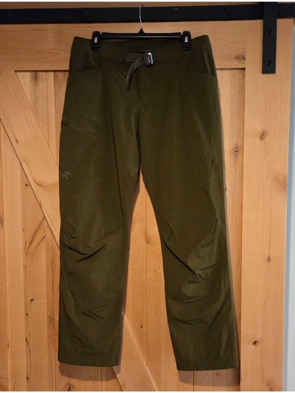 Arc'teryx Lefroy Hiking Pants Mens 34x32 Green Belted Nylon Lightweight